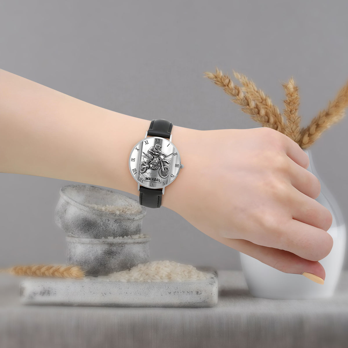 Montre de motocross/cross métallique personnalisée
