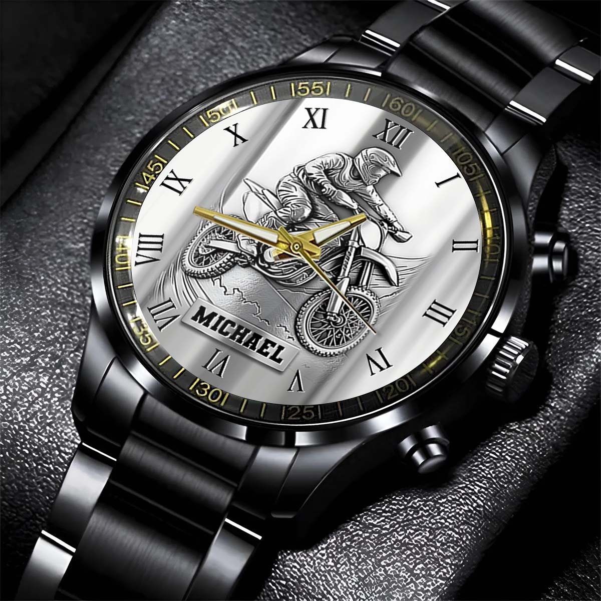 Montre de motocross/cross métallique personnalisée