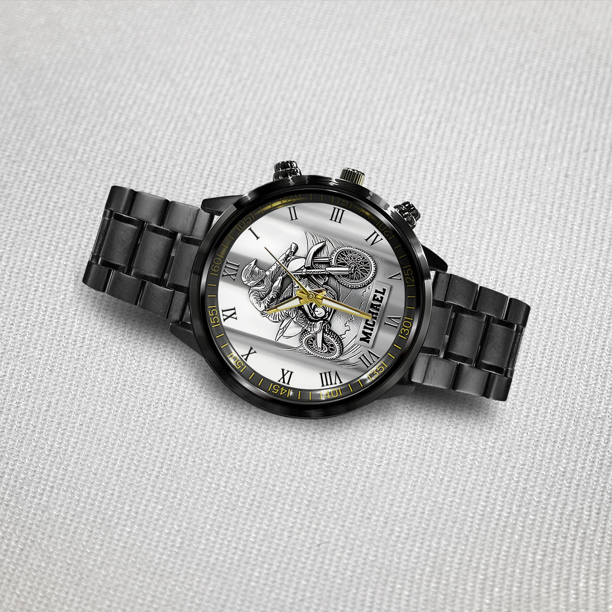 Montre de motocross/cross métallique personnalisée
