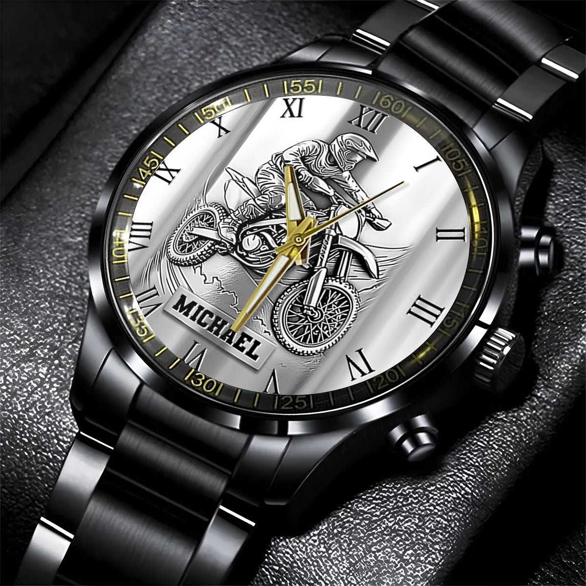Montre de motocross/cross métallique personnalisée