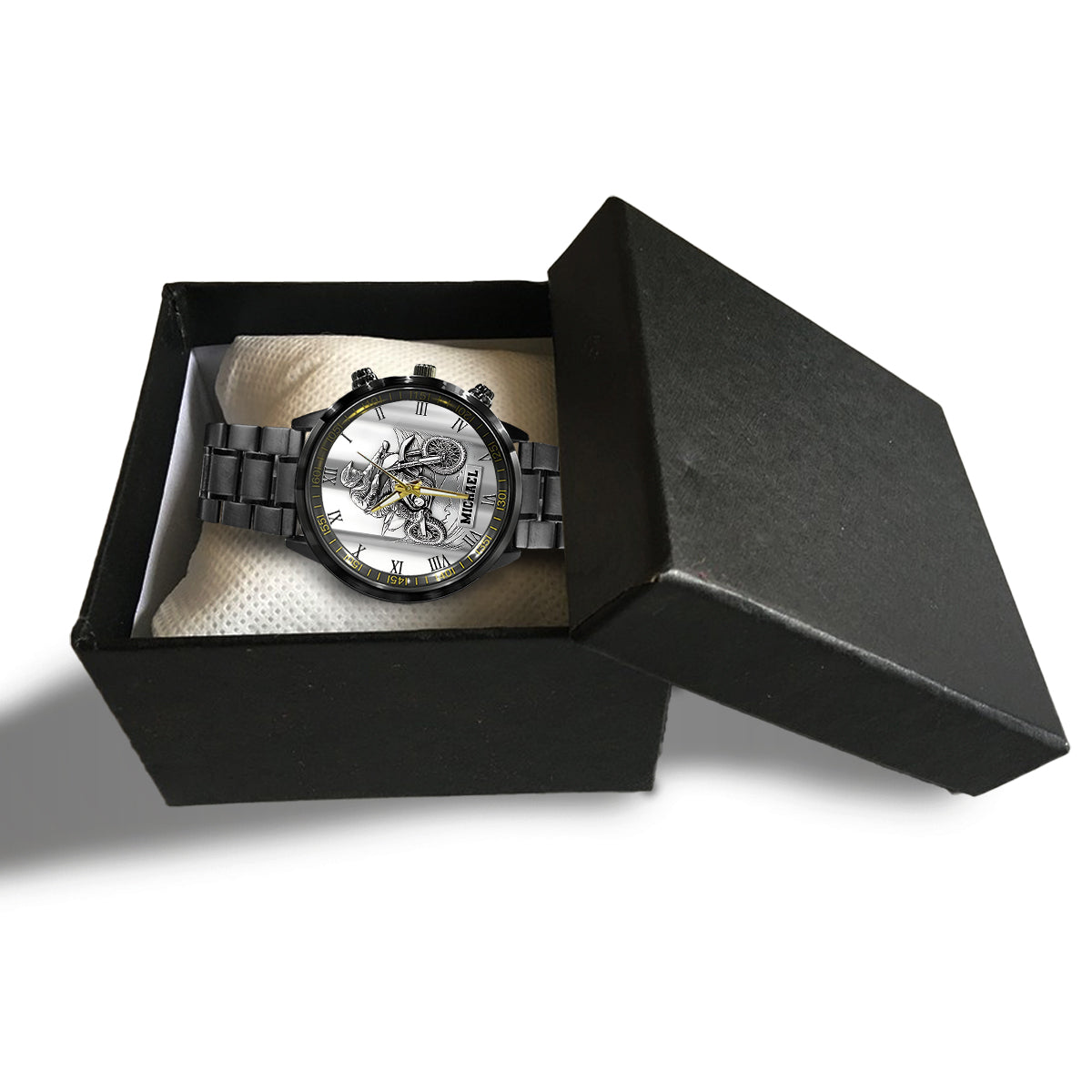 Montre de motocross/cross métallique personnalisée