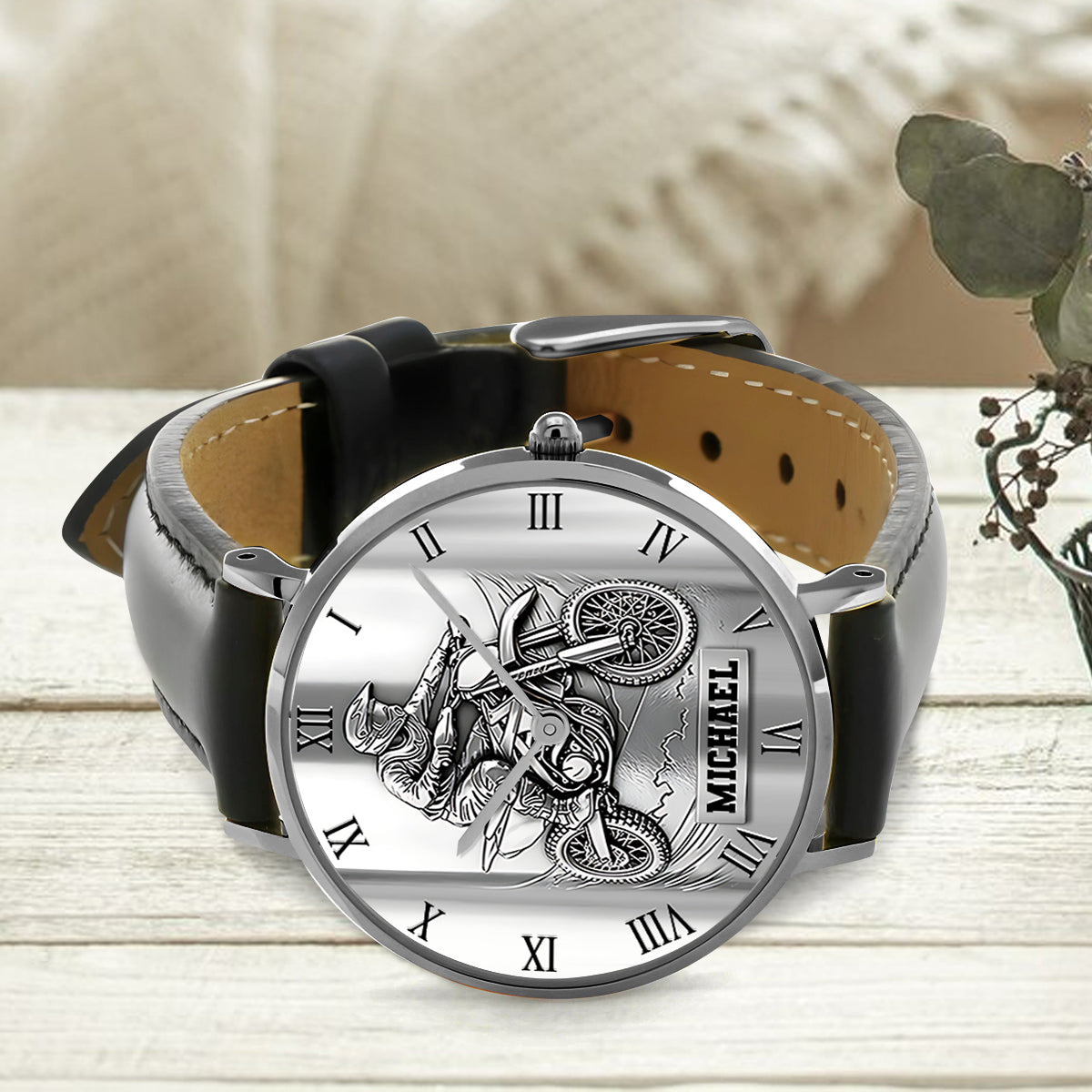 Montre de motocross/cross métallique personnalisée