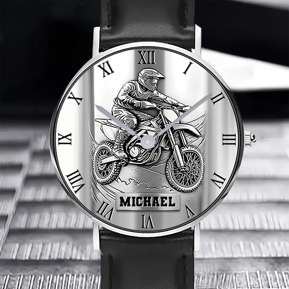 Montre de motocross/cross métallique personnalisée