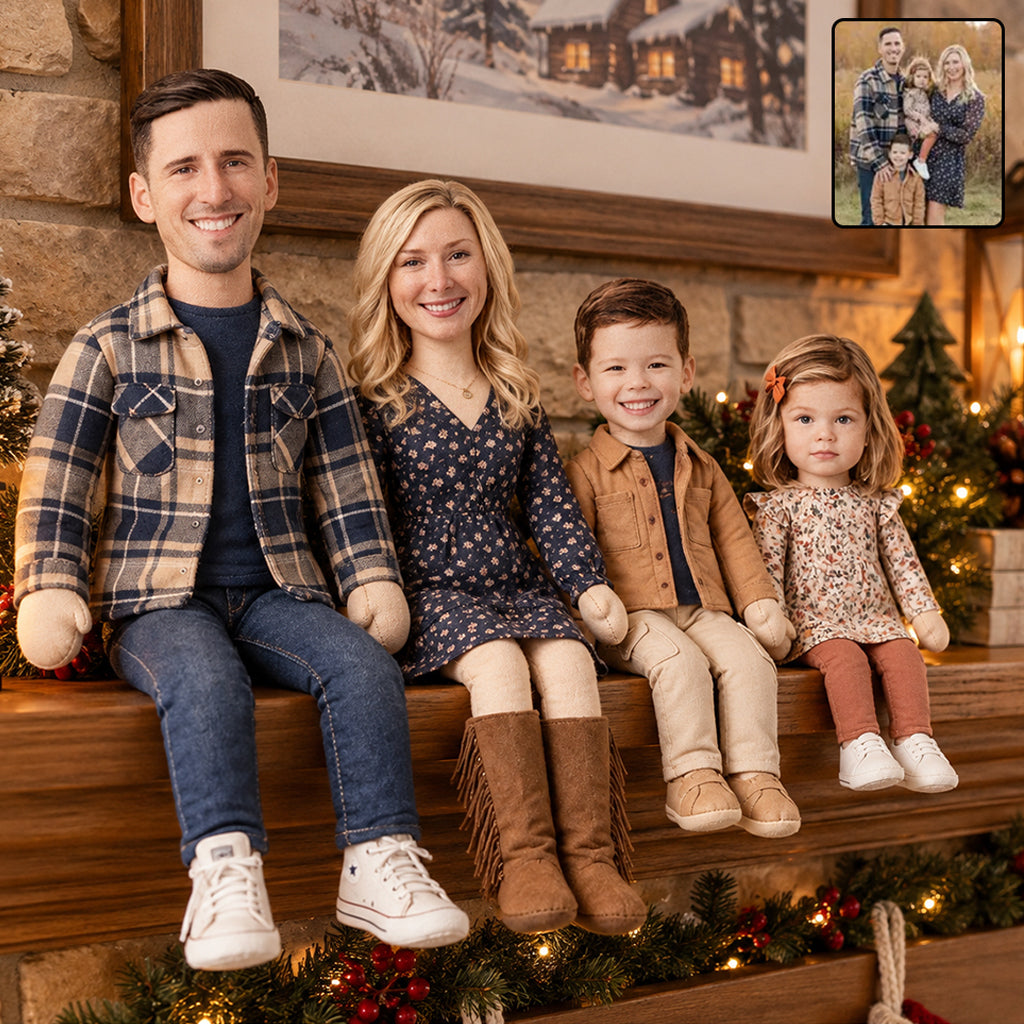 Funny Custom Doll For Everyone, Custom From Any Photo - Personalized Family Posable Plush Doll