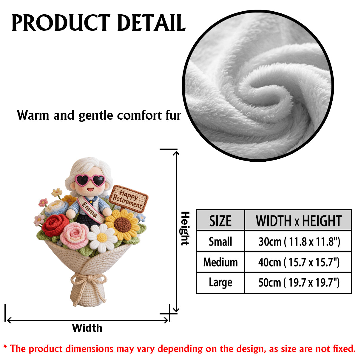 Happy Retirement Gift - Personalized Retired Premium Faux Fur Pillow