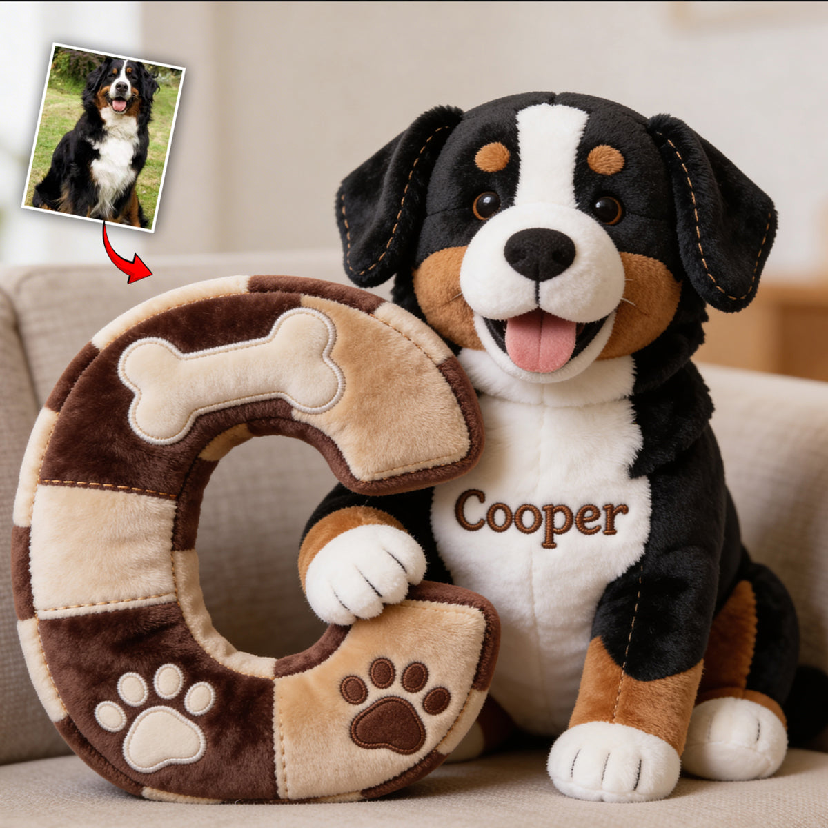 Custom Any Pet Photo - Personalized Dog Premium Faux Fur Pillow