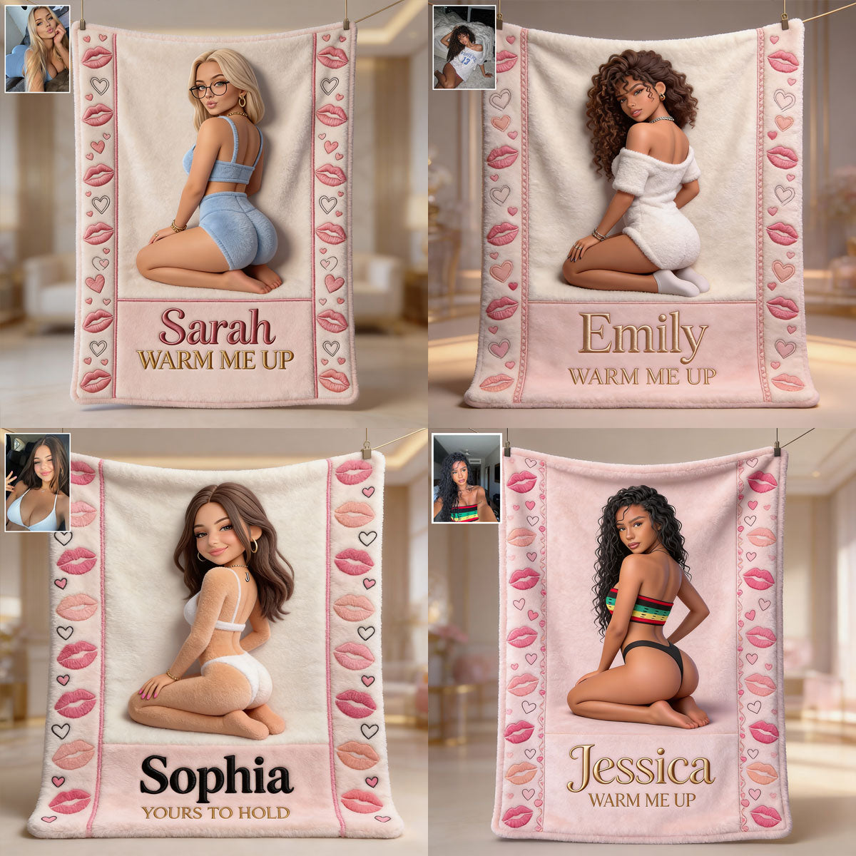 Réchauffez-moi - Couverture épicée personnalisée pour couple