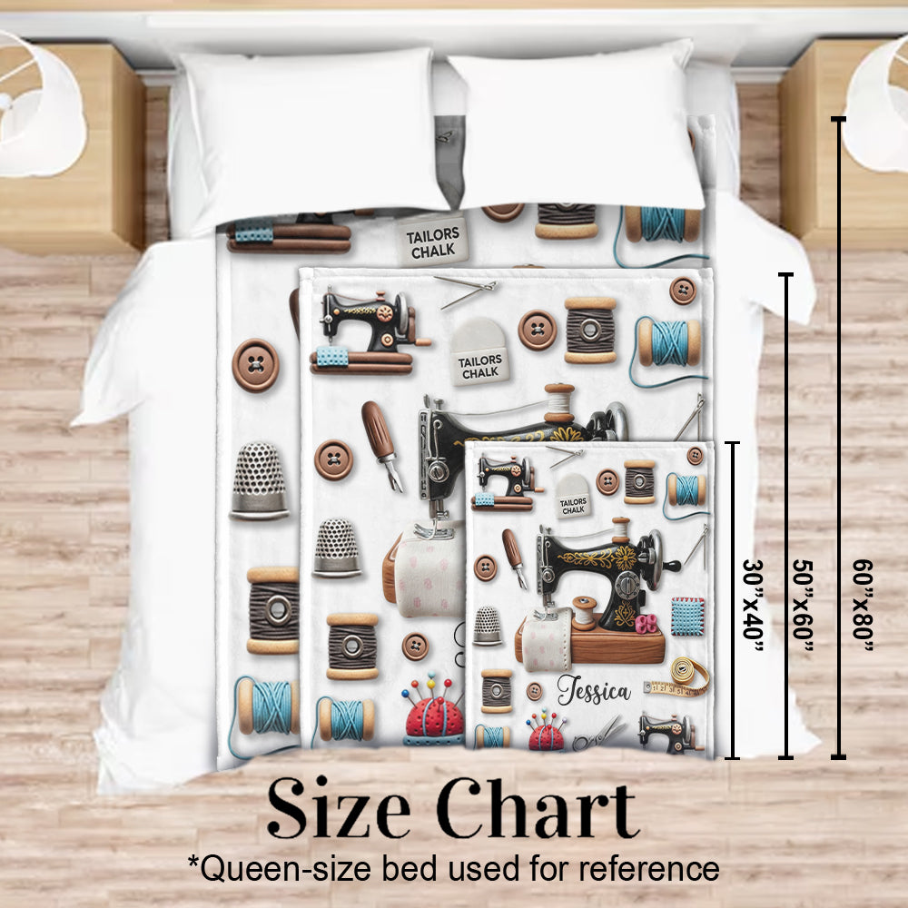 Stunning Sewing Machine - Personalized Sewing Blanket