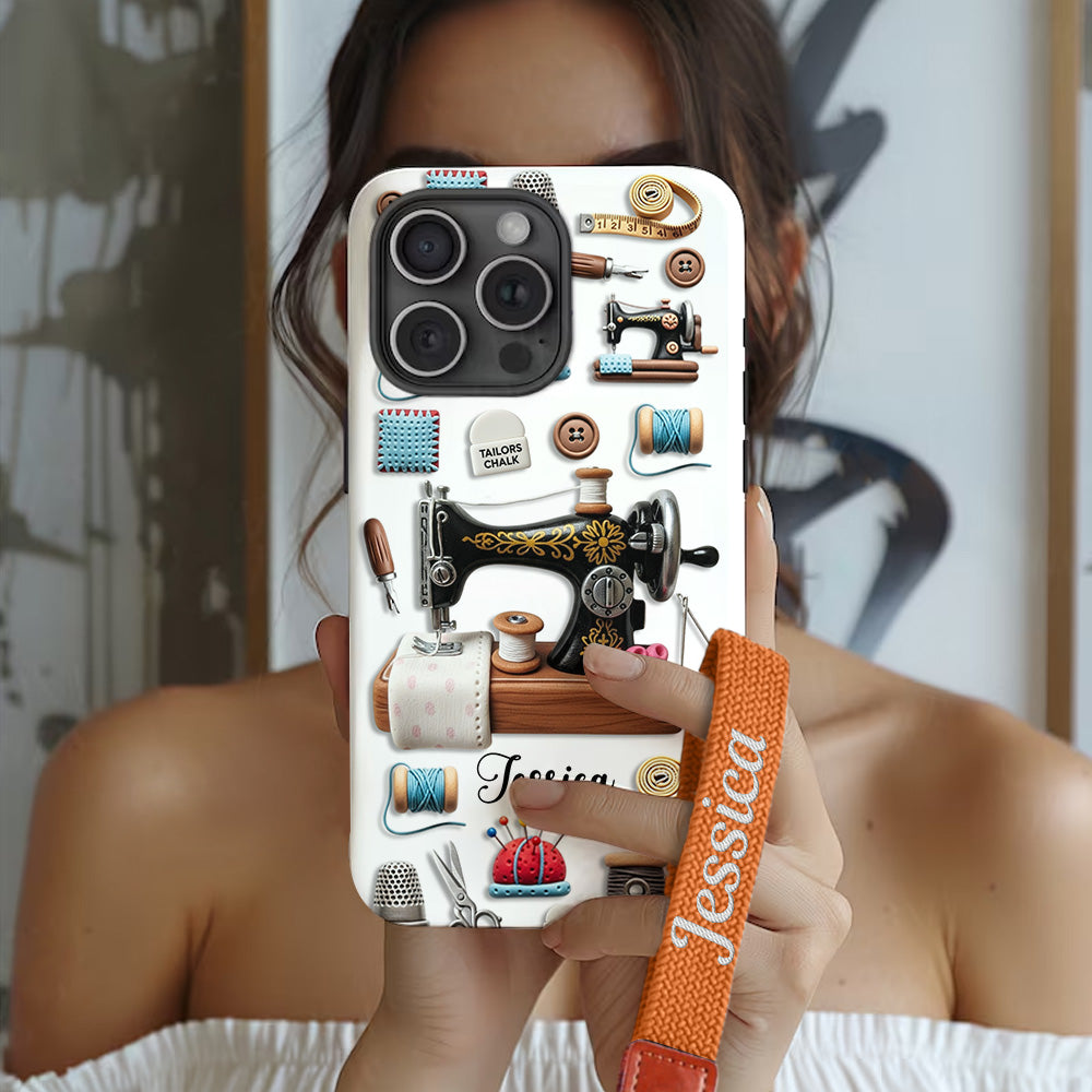 Atemberaubende Nähmaschine – Personalisierte Handyhülle mit vollflächigem Druck