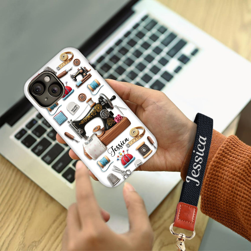 Atemberaubende Nähmaschine – Personalisierte Handyhülle mit vollflächigem Druck