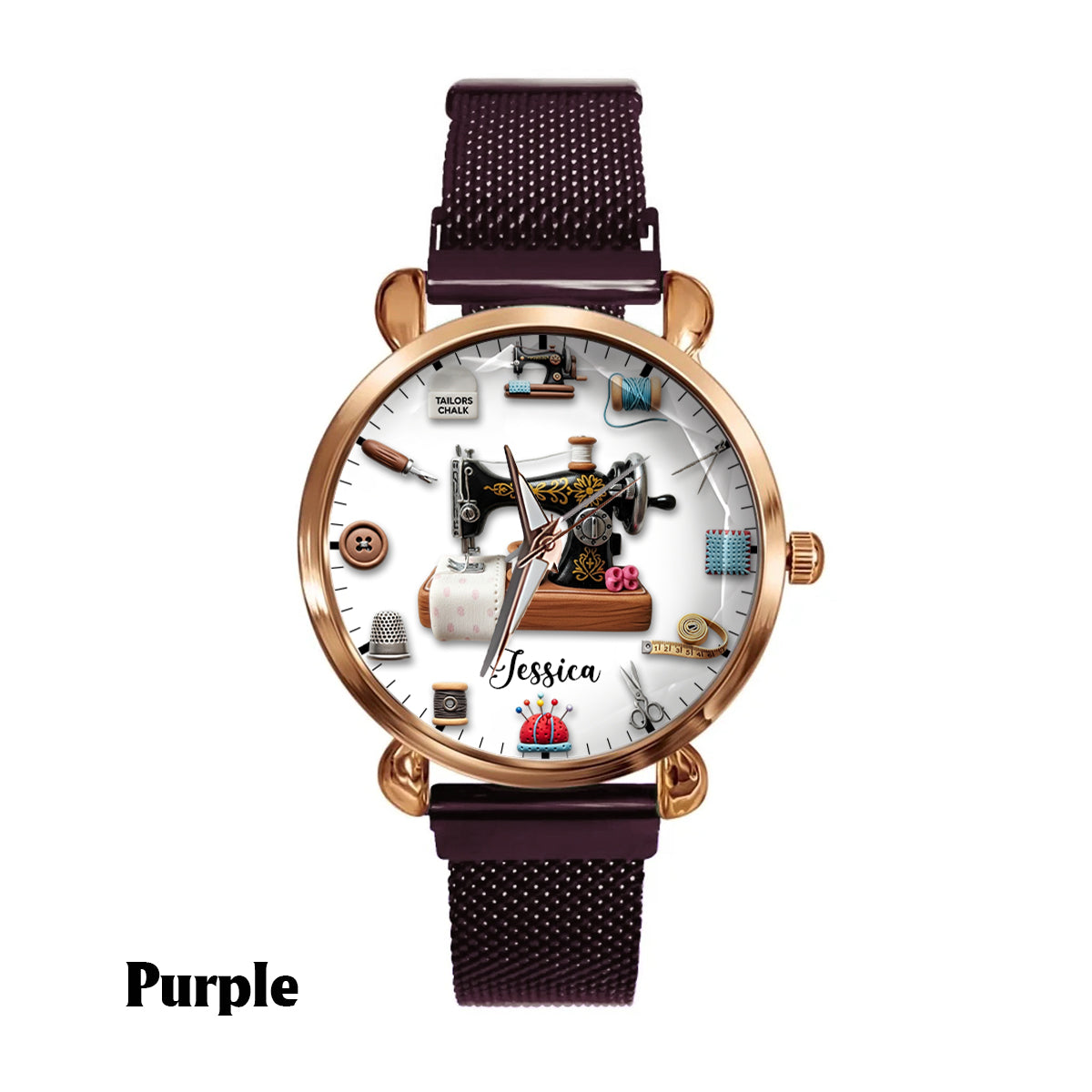 Sewing Time - Personalized Sewing Women Hand Watch