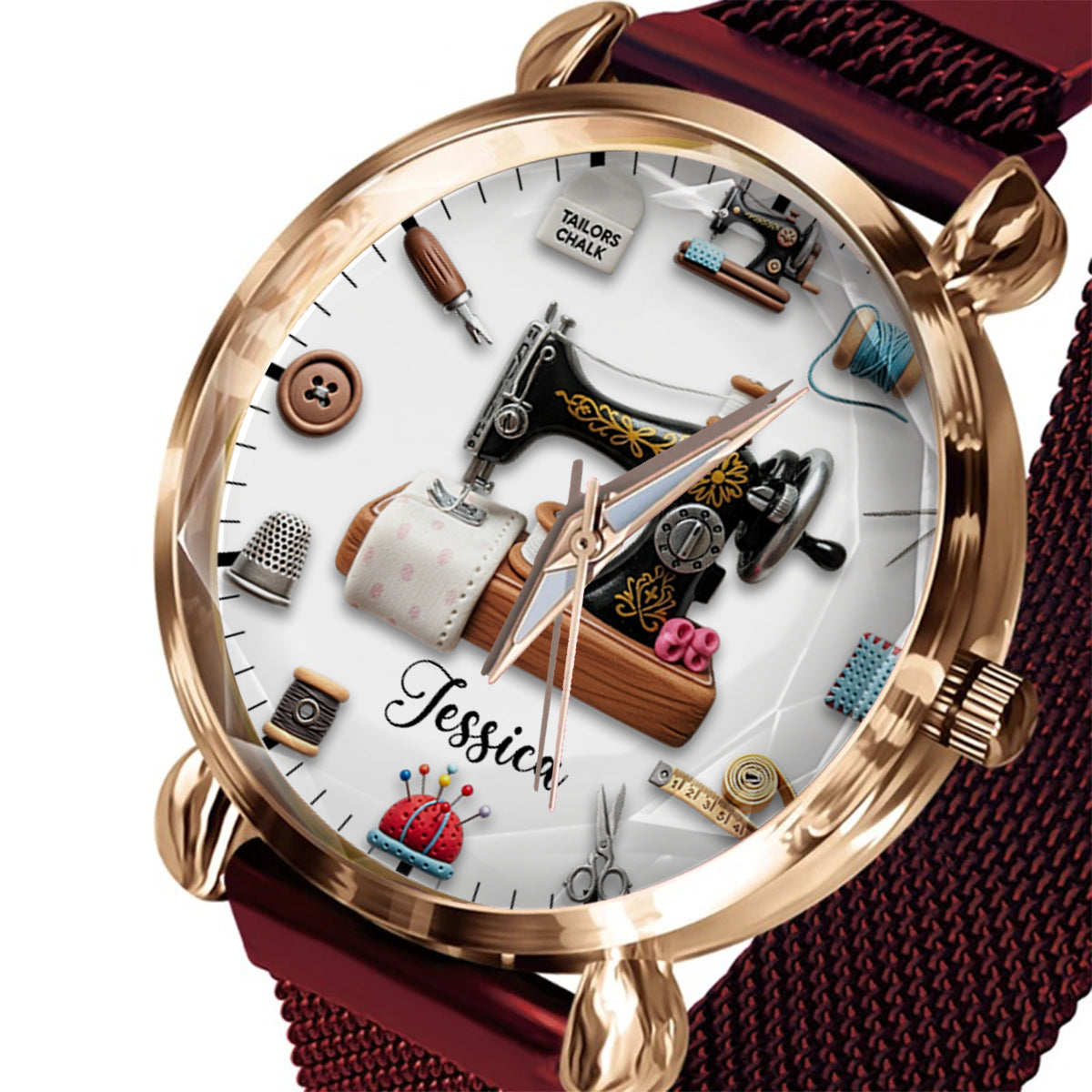 Sewing Time - Personalized Sewing Women Hand Watch