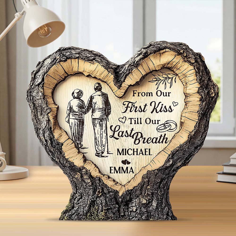 From Our First Kiss - Personalized Couple Custom Shaped Acrylic Plaque