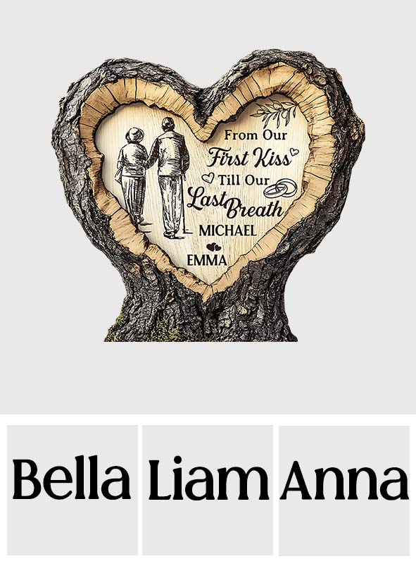 From Our First Kiss - Personalized Couple Custom Shaped Acrylic Plaque