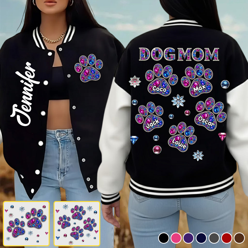 Dog Mom - Personalized Dog Varsity Jacket