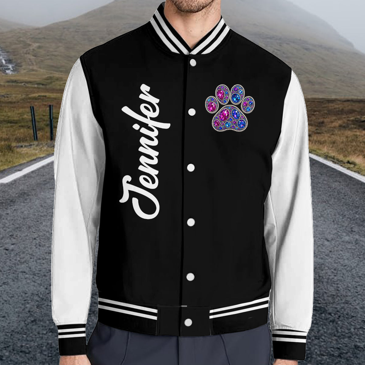 Dog Mom - Personalized Dog Varsity Jacket