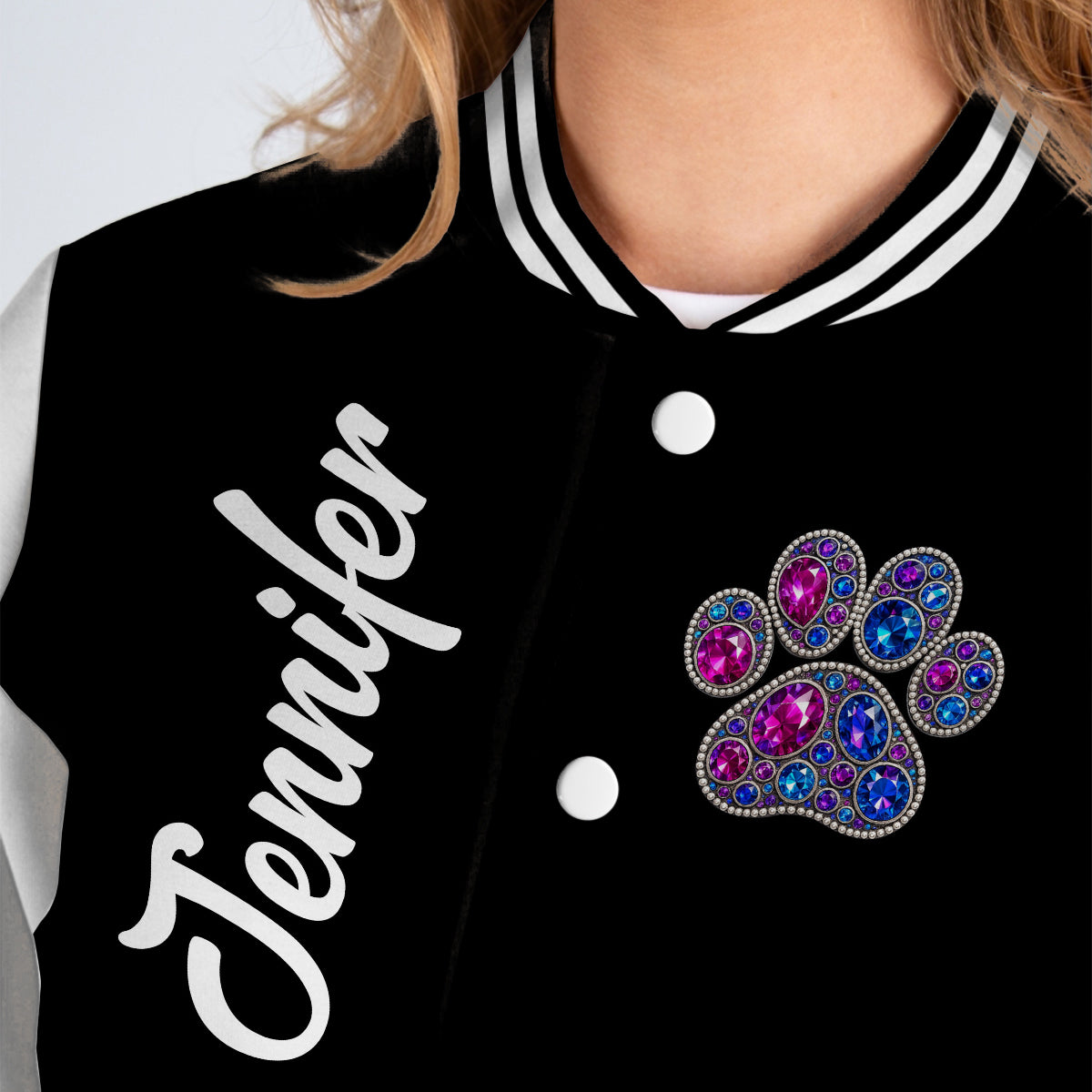 Dog Mom - Personalized Dog Varsity Jacket