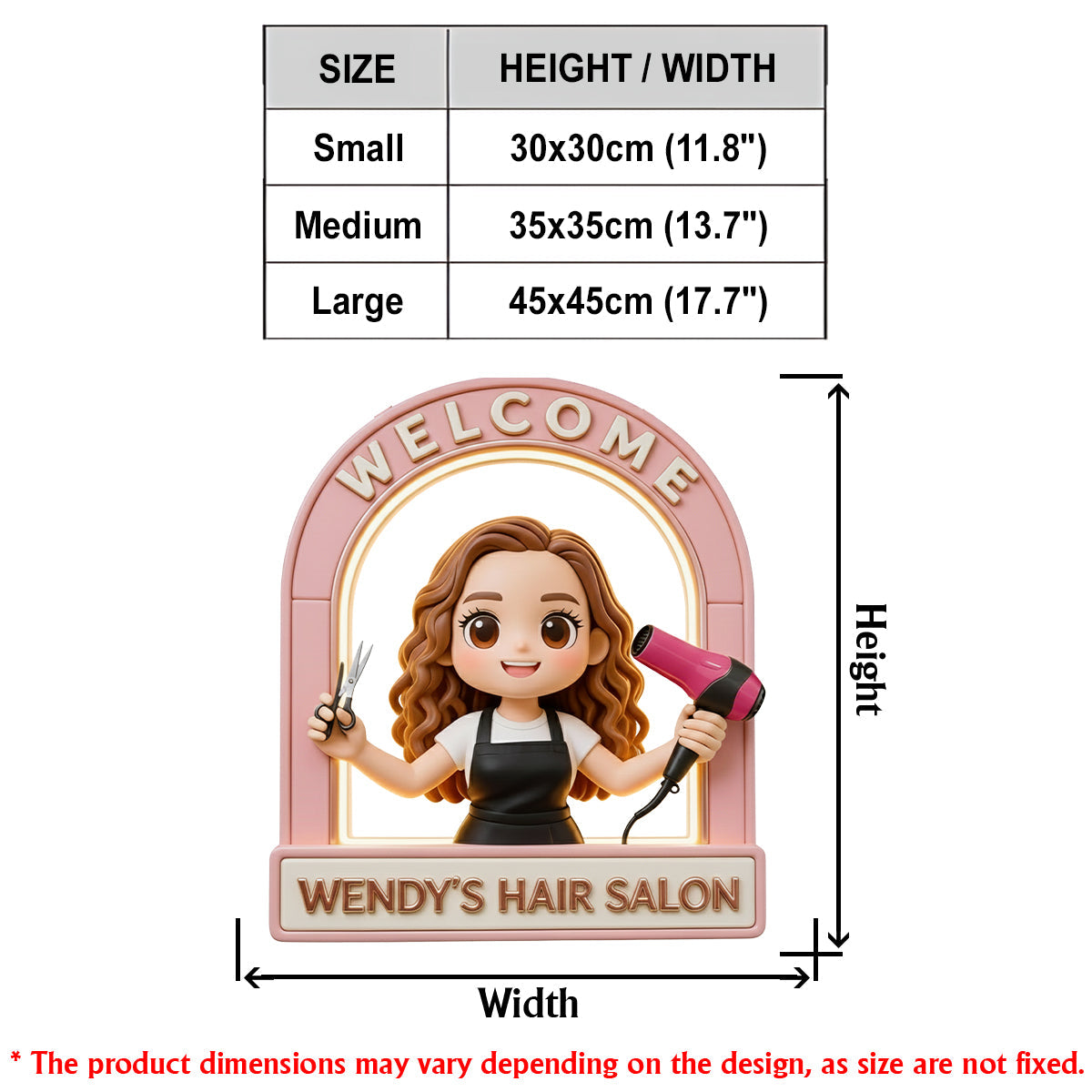 Enseigne de bienvenue pour salon de coiffure - Enseigne lumineuse LED personnalisée en acrylique pour coiffeur