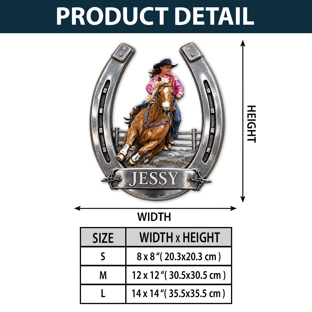 Custom Any Photo, Horse Riding - Personalized Horse 3D Printed Cut Metal Sign