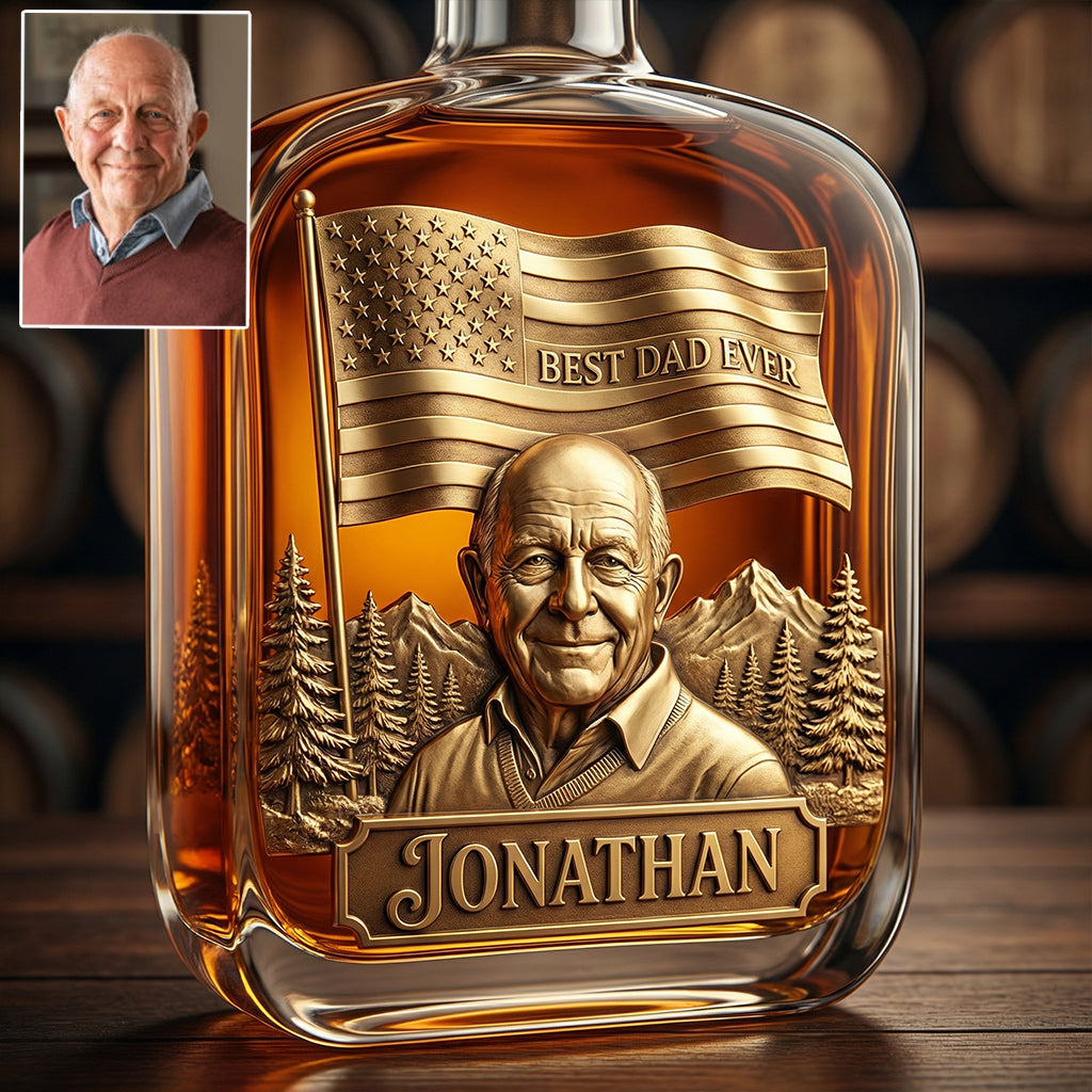 Unique Gift For Father's Day - Personalized Father Wine Bottle