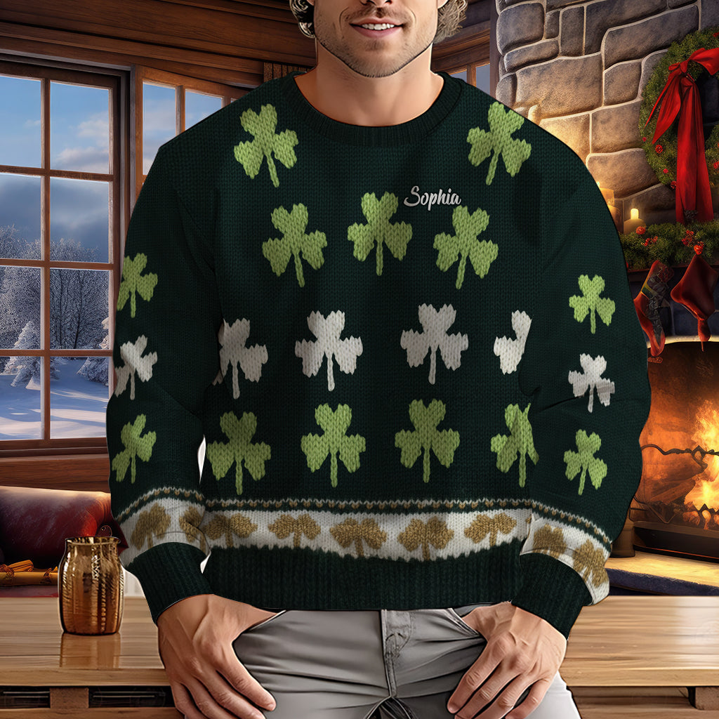 Irisches Kleeblatt - Personalisierter irischer Hässlicher Pullover