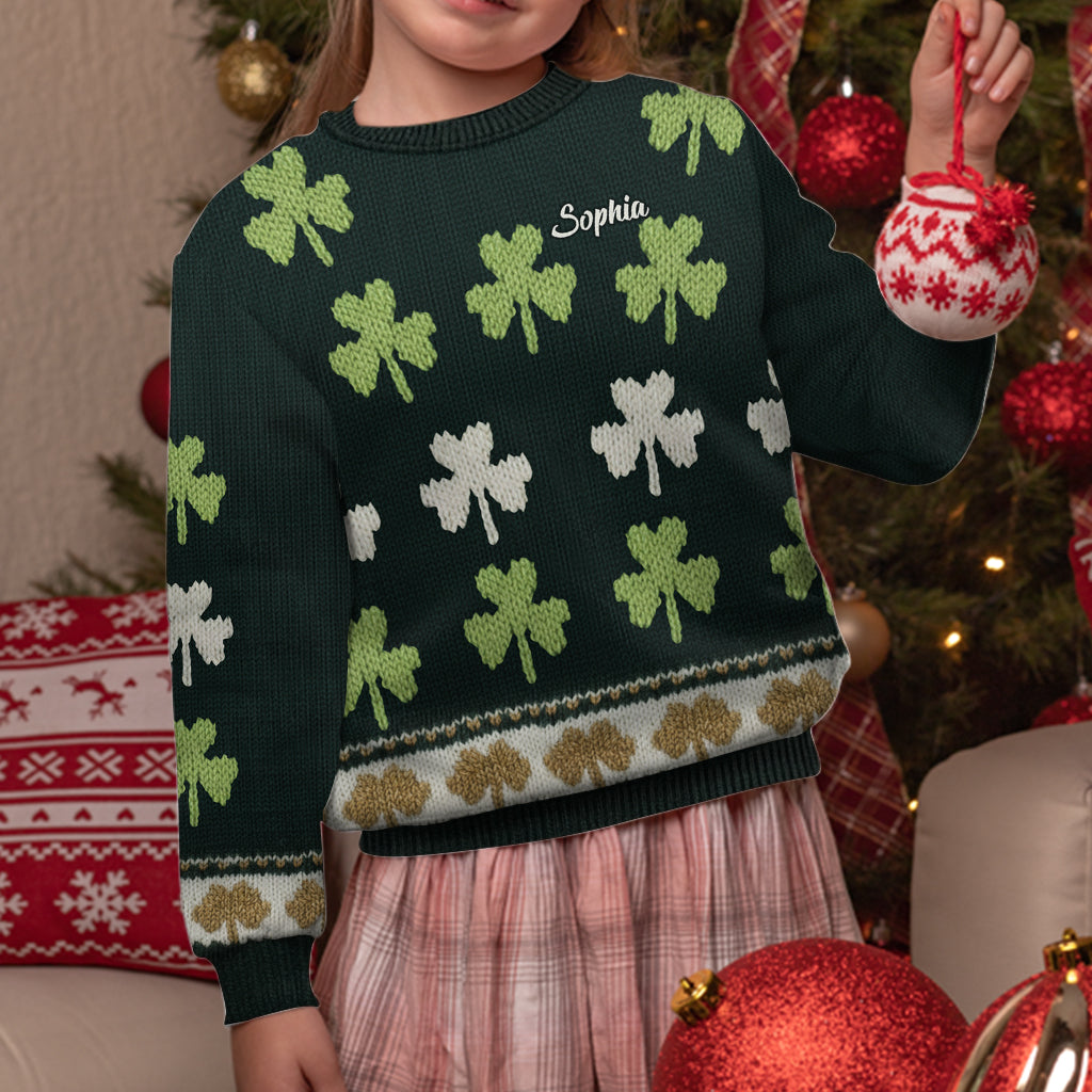 Irisches Kleeblatt - Personalisierter irischer Hässlicher Pullover