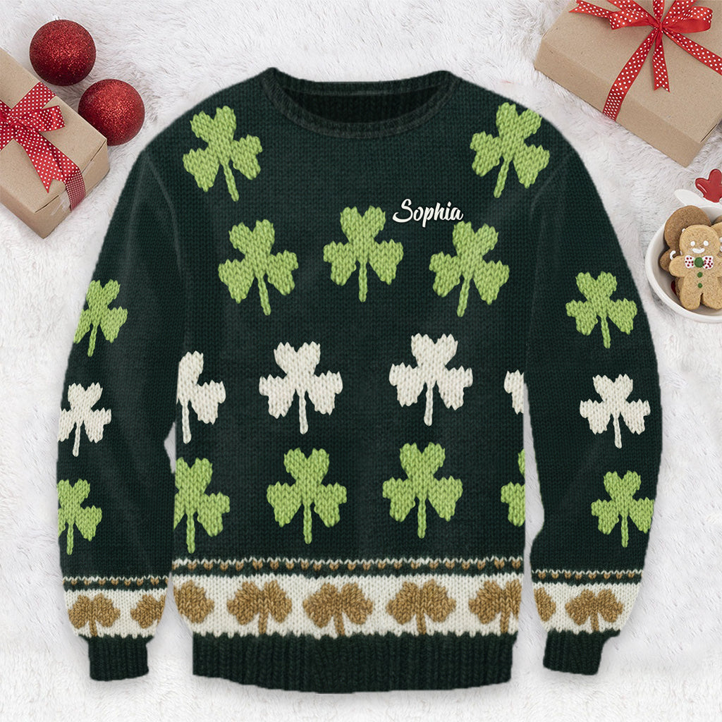 Irisches Kleeblatt - Personalisierter irischer Hässlicher Pullover