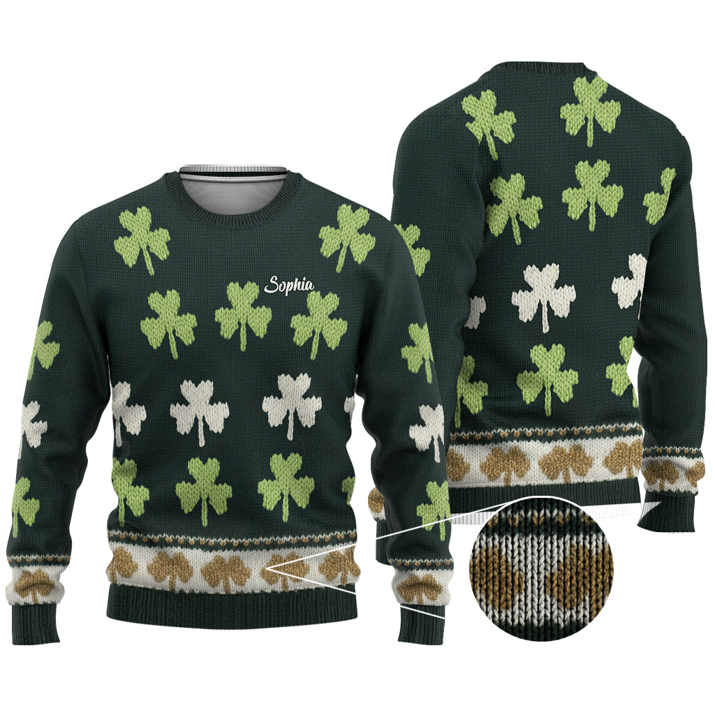 Irisches Kleeblatt - Personalisierter irischer Hässlicher Pullover