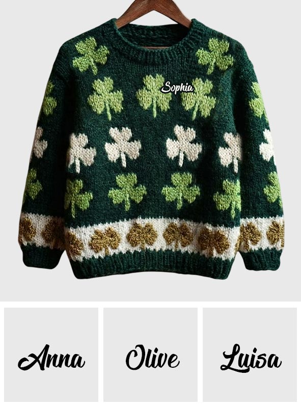 Irisches Kleeblatt - Personalisierter irischer Hässlicher Pullover
