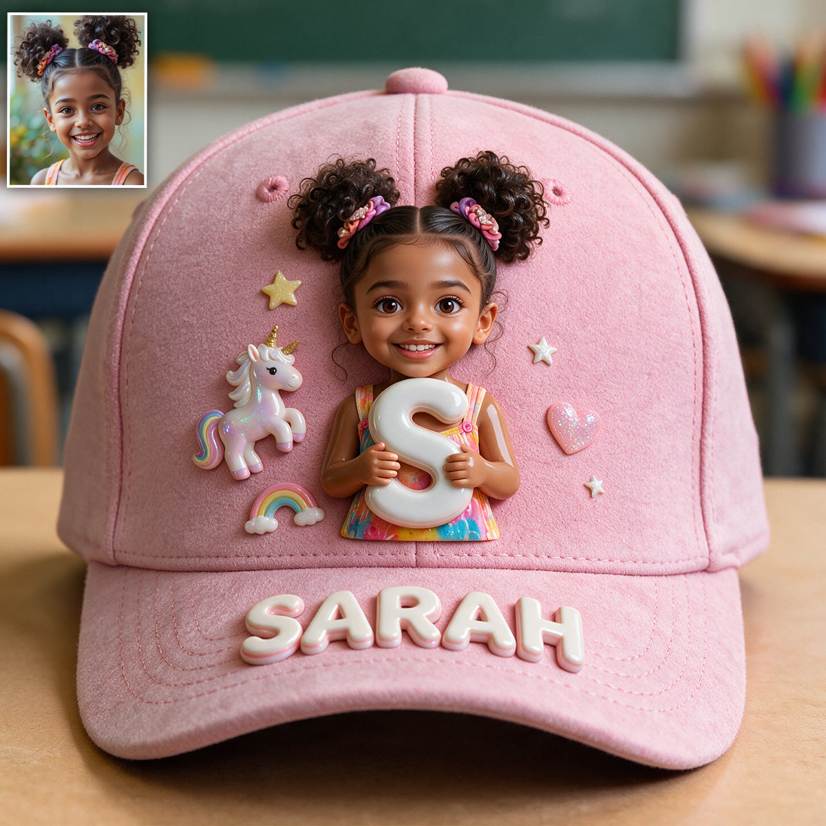 Custom Photo, Alphabet, Any Theme - Personalized Kid Classic Cap