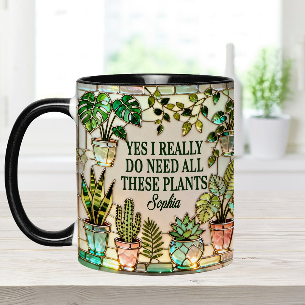 I Really Do Need All These Plants - Personalized Gardening Set Accent Mug with Acrylic Stirrers
