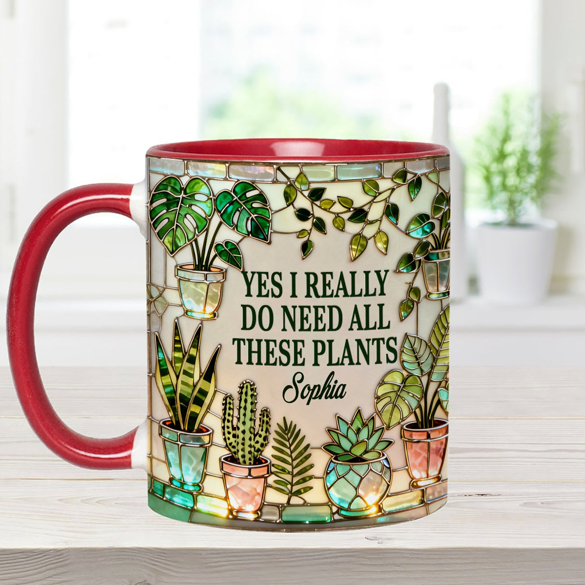 I Really Do Need All These Plants - Personalized Gardening Set Accent Mug with Acrylic Stirrers