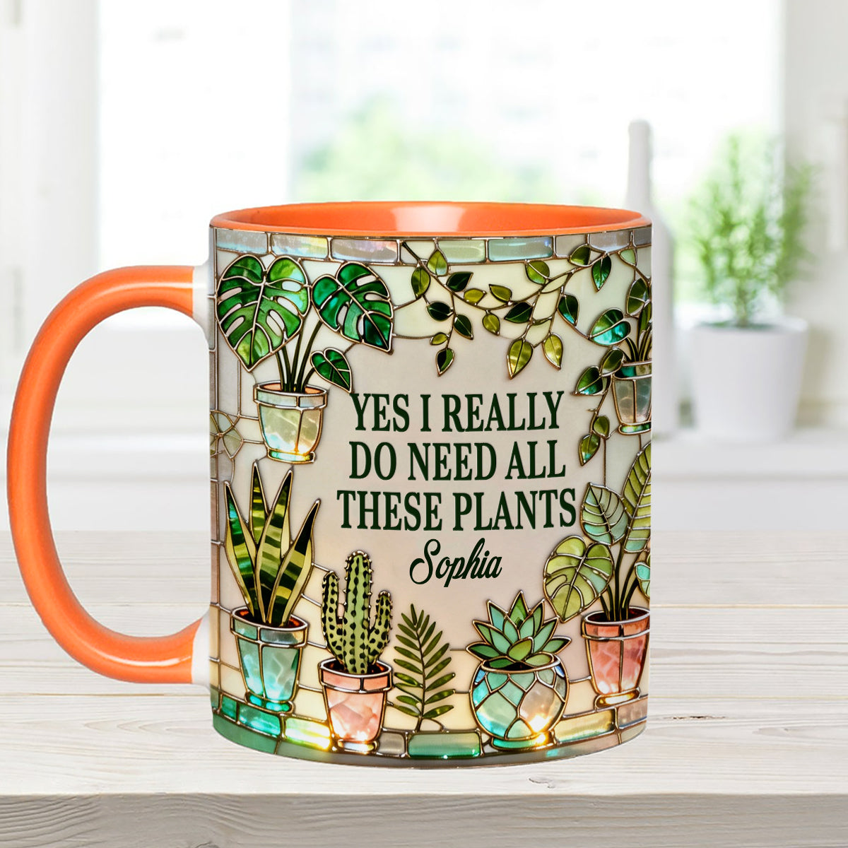 I Really Do Need All These Plants - Personalized Gardening Set Accent Mug with Acrylic Stirrers