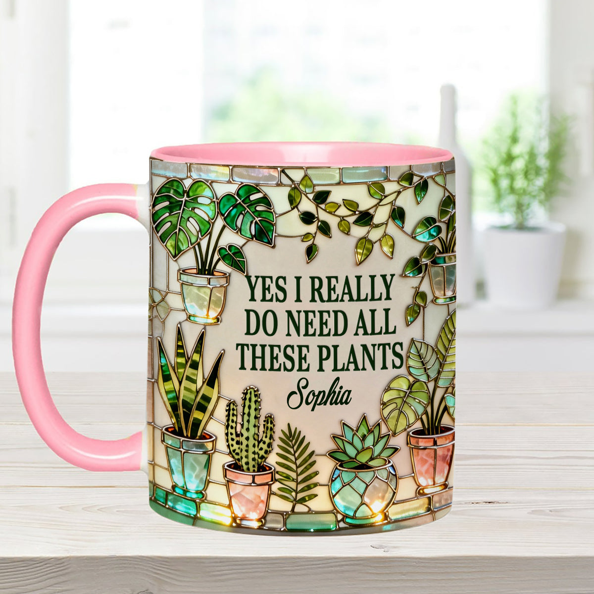 I Really Do Need All These Plants - Personalized Gardening Set Accent Mug with Acrylic Stirrers