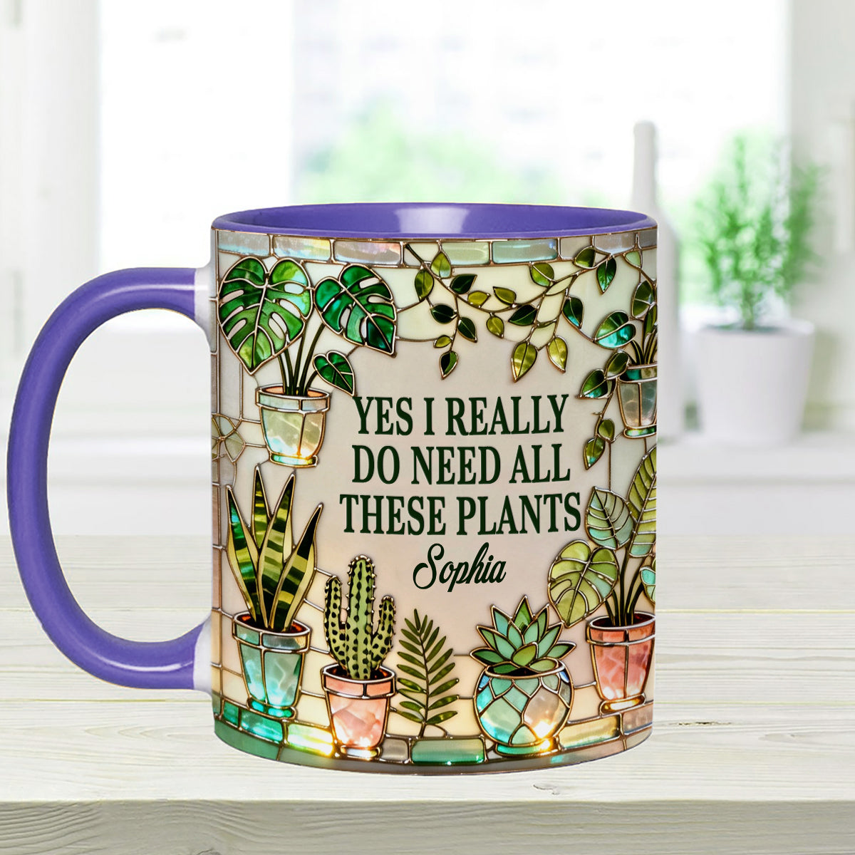 I Really Do Need All These Plants - Personalized Gardening Set Accent Mug with Acrylic Stirrers