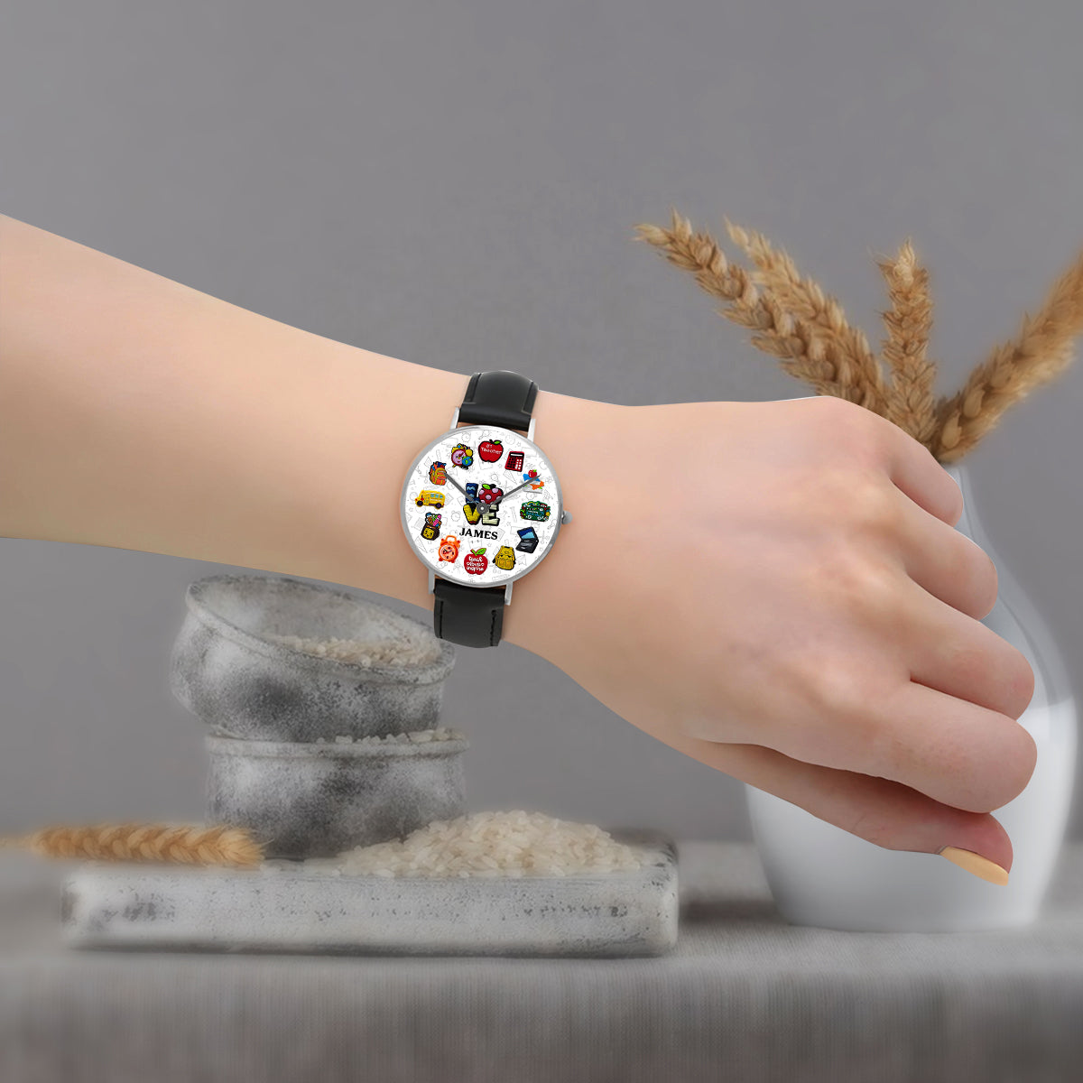 Montre personnalisée pour enseignants passionnés