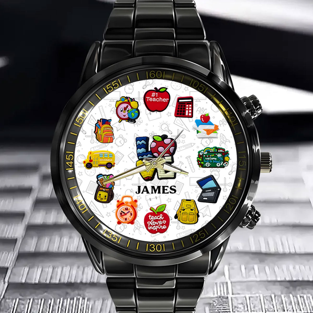 Montre personnalisée pour enseignants passionnés