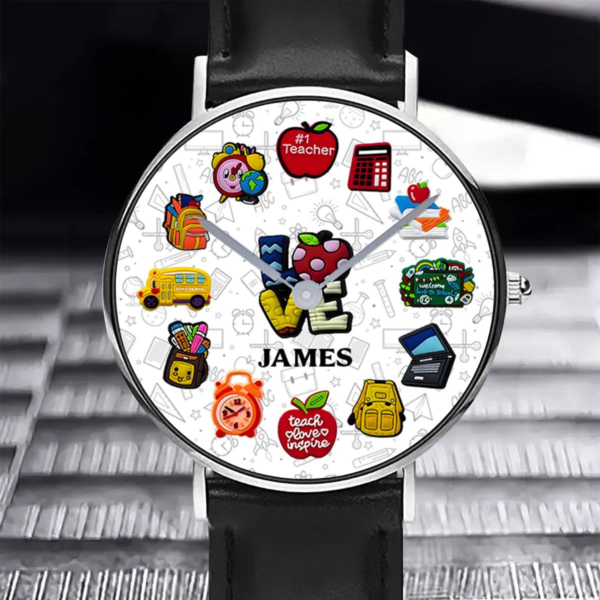 Montre personnalisée pour enseignants passionnés