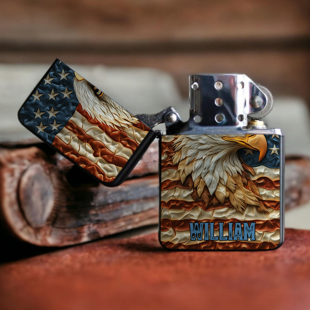 Briquet personnalisé Aigle à tête blanche Strong Eagle