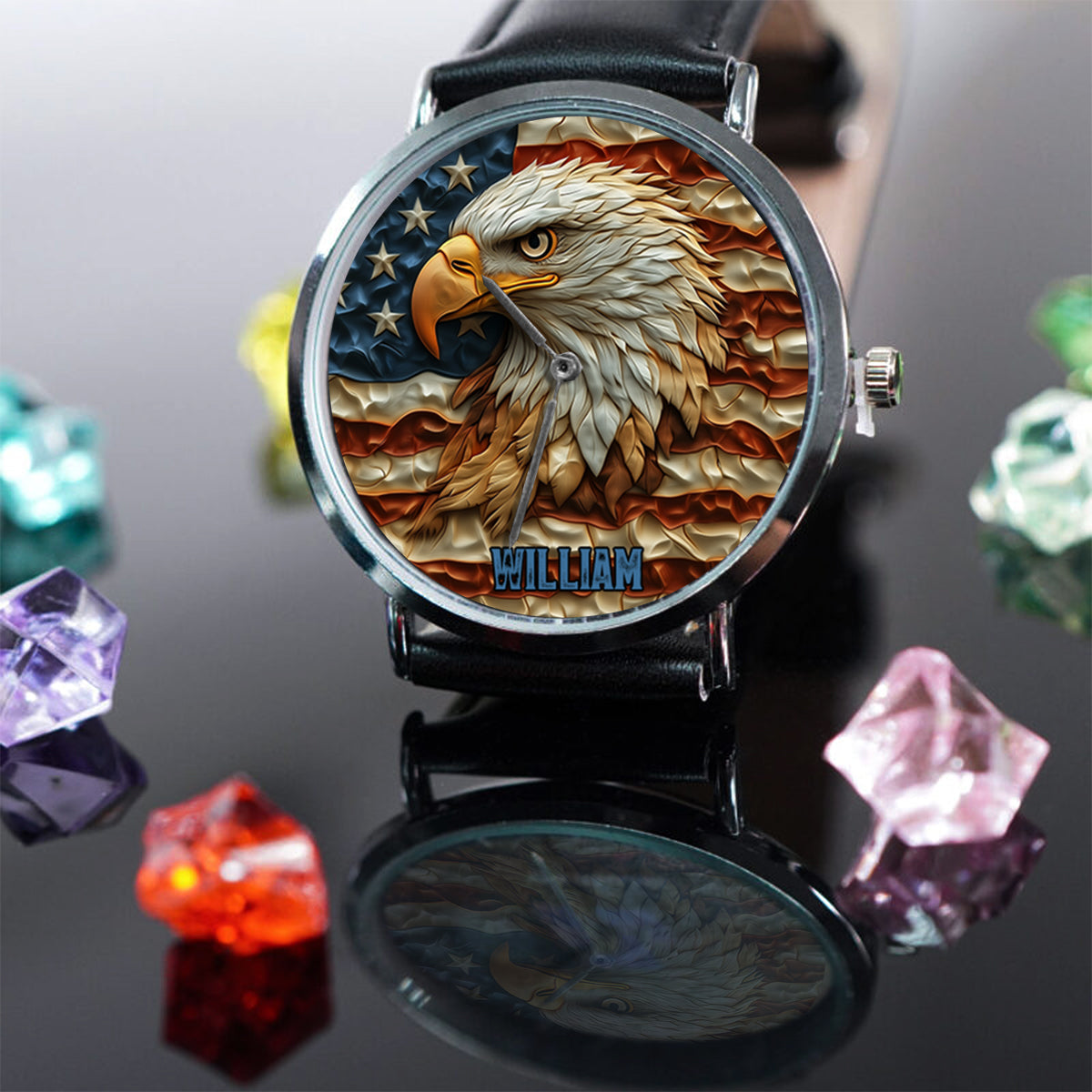 Strong Eagle - Personalized Bald Eagle Hand Watch