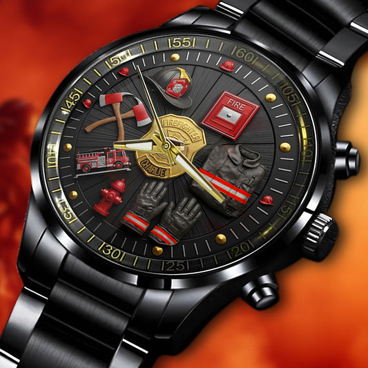 Stolzer Feuerwehrmann – Personalisierte Feuerwehr-Handuhr