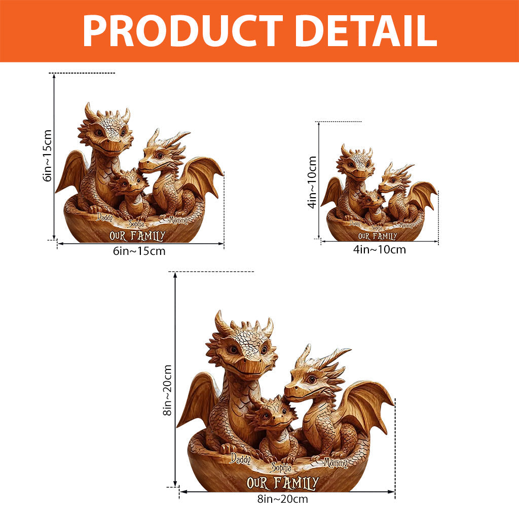 Our Family - Personalized Dragon Custom Shaped Acrylic Plaque