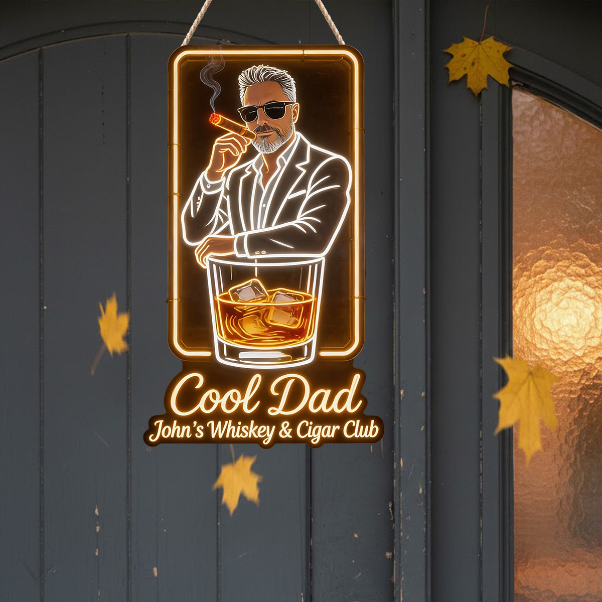 Super Papa - Enseigne en Acrylique LED Personnalisée