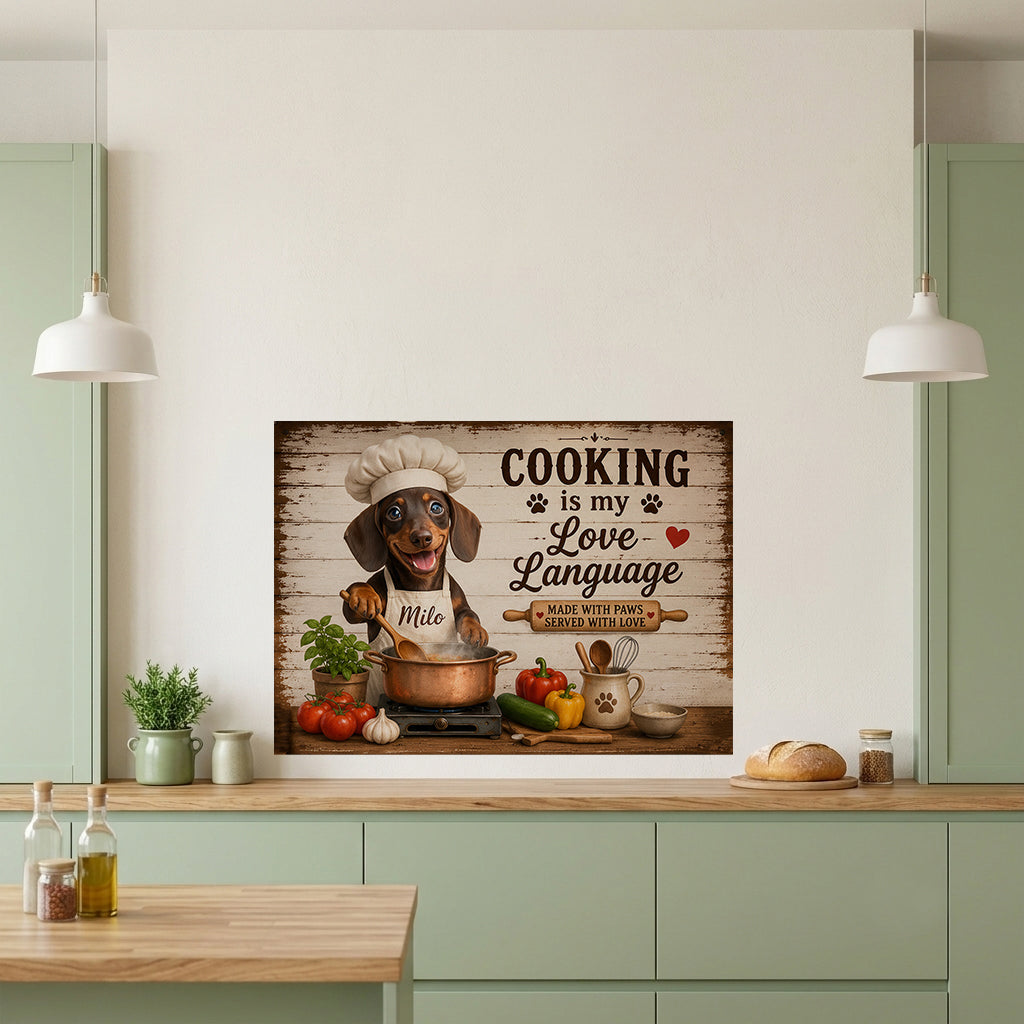 Funny Cooking Pet - Personalized Dog Wall Decal