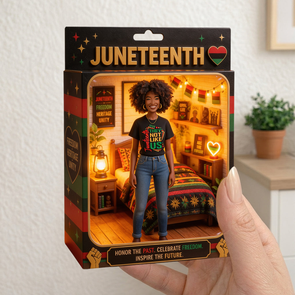Frohes Juneteenth - Personalisierte Juneteenth Acryl-Displaybox