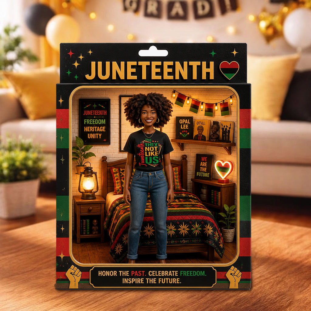 Frohes Juneteenth - Personalisierte Juneteenth Acryl-Displaybox