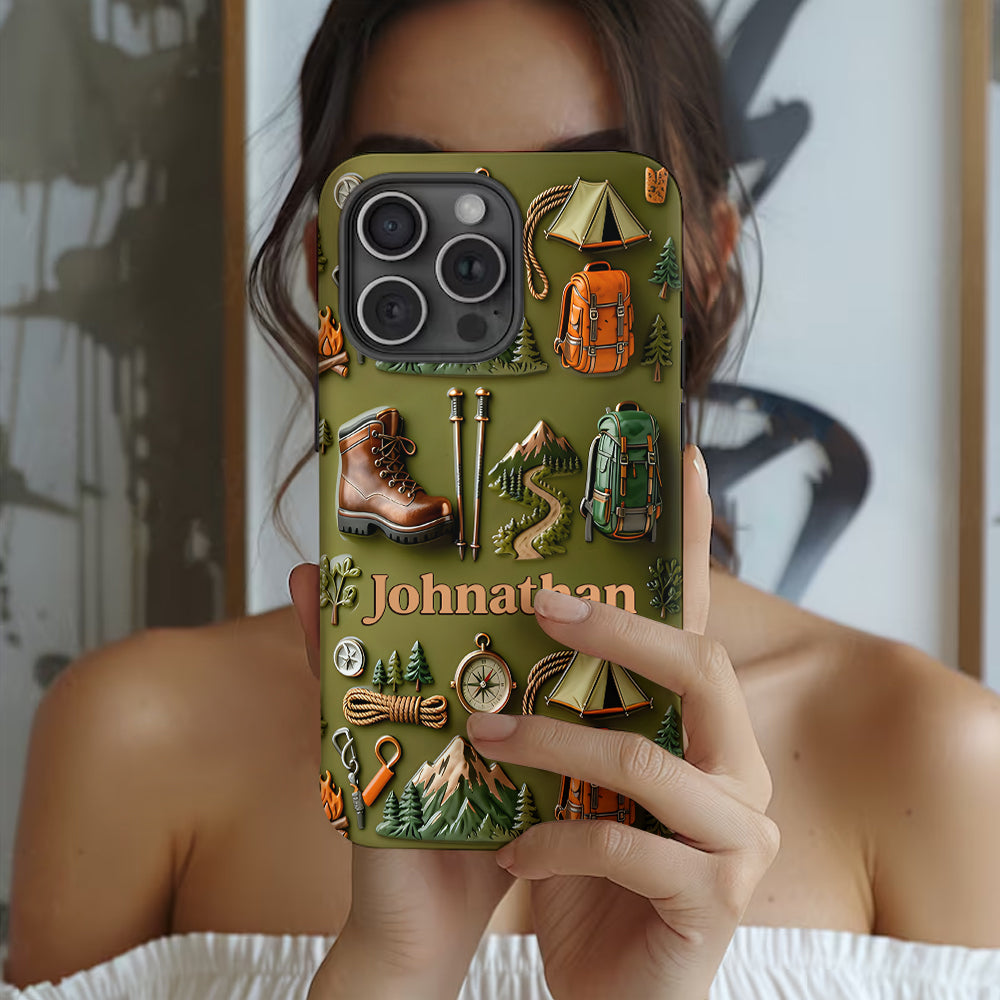 La randonnée me rend heureux - Coque de téléphone personnalisée avec impression intégrale « La randonnée me rend heureux »
