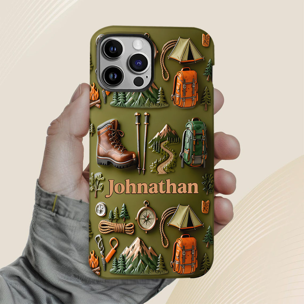 La randonnée me rend heureux - Coque de téléphone personnalisée avec impression intégrale « La randonnée me rend heureux »