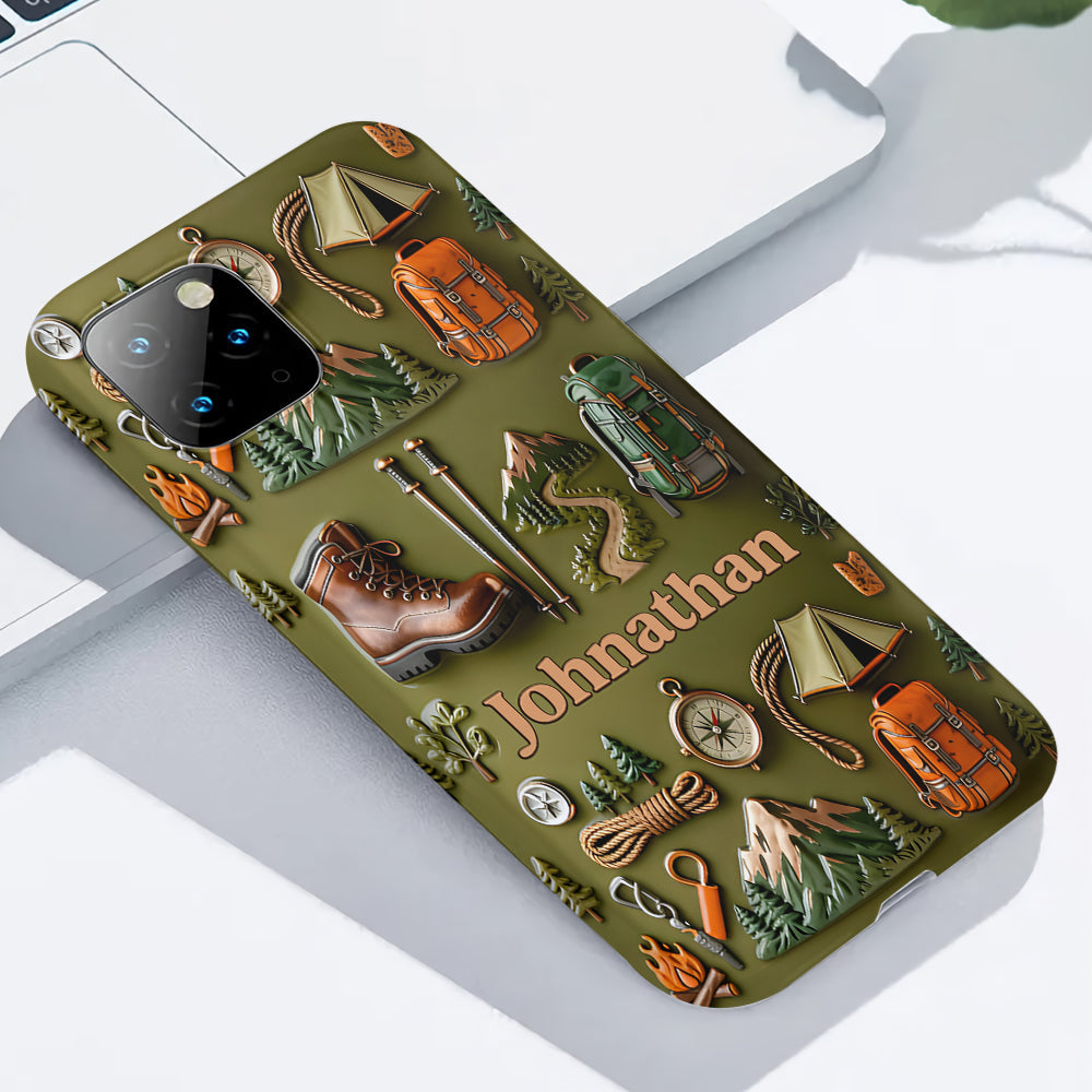 La randonnée me rend heureux - Coque de téléphone personnalisée avec impression intégrale « La randonnée me rend heureux »