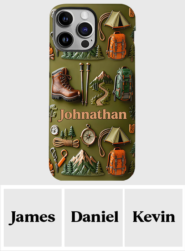 La randonnée me rend heureux - Coque de téléphone personnalisée avec impression intégrale « La randonnée me rend heureux »